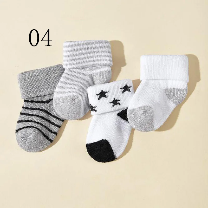 4Pair/lot New Boys\' and Girls\' Autumn/Winter Thick Warm Socks