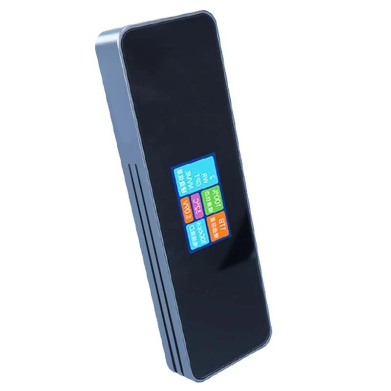 A97I-Aluminum Alloy Screen Dual Protocol Intelligent M. 2 Portable Solid State Drive Enclosure With Write Protection
