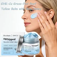 Peptides de Cuivre GHK-Cu et Suif de Bœuf pour la Peau : Baume Bleu au Miel de Manuka Hydratant Visage et Corps pour Peaux Matures, Sèches et Sensibles 1