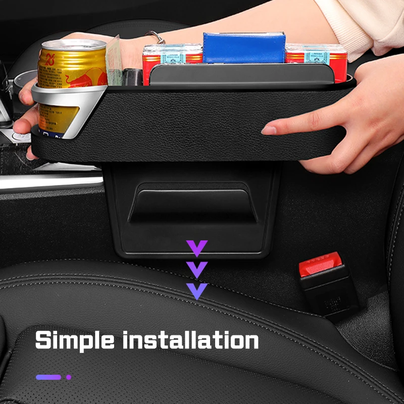 

For Genesis G80 GV70 GV80 GV60 G70 Essentia GV90 G90 X ABS Car Seat Gap Organizer Storage Box Phone Key Cup Holder Accessories