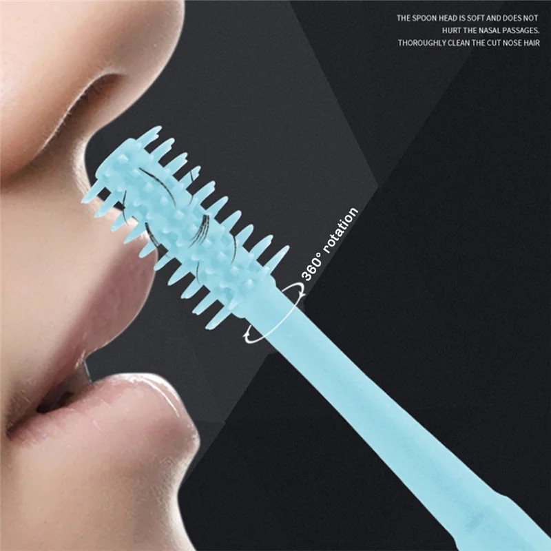 A23F-2-In-1 Nasal Hair Cutter, Double Sided Nose Hair Knife, Portable Manual 360° Rotating Nose Hair Trimmer