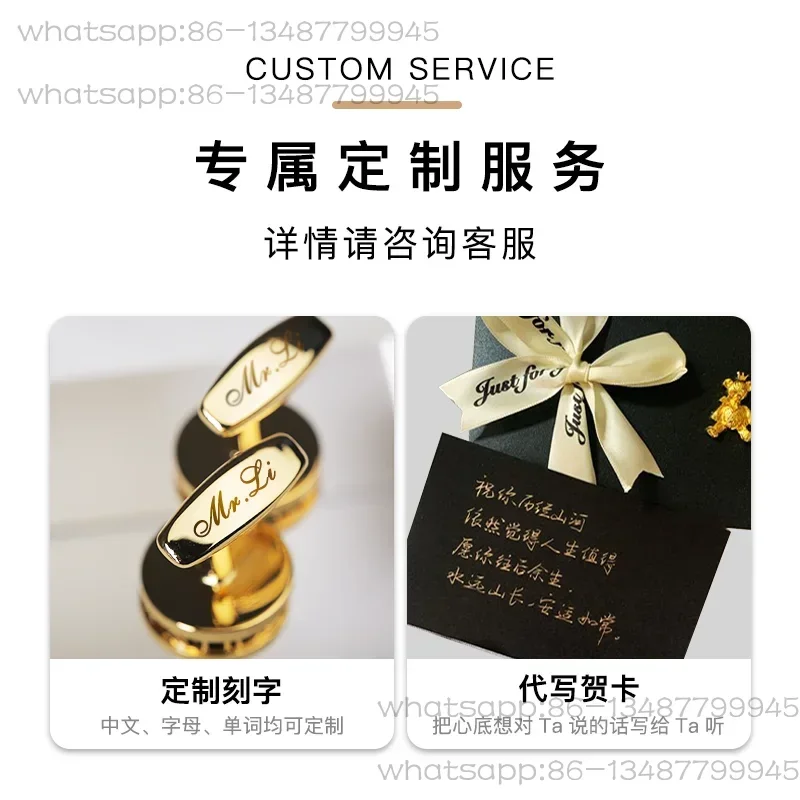 French cufflinks men's light luxury custom fashion high-end suit shirt cuff buckle nails
