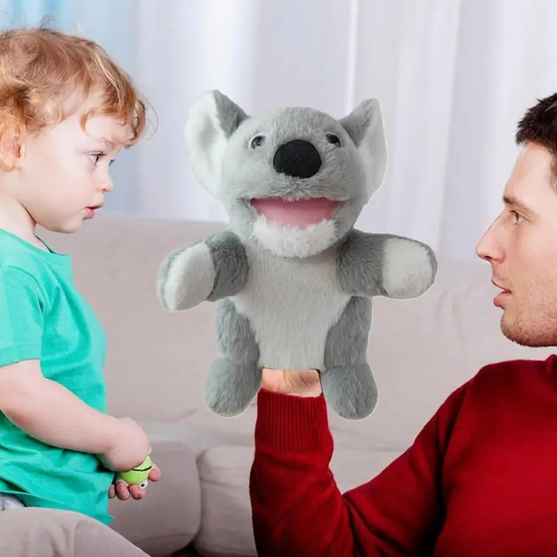 子供向けハンドパペット、漫画動物パペット、ハンドパペットおもちゃ、面白いぬいぐるみ、子供、男の子、女の子向けぬいぐるみおもちゃ