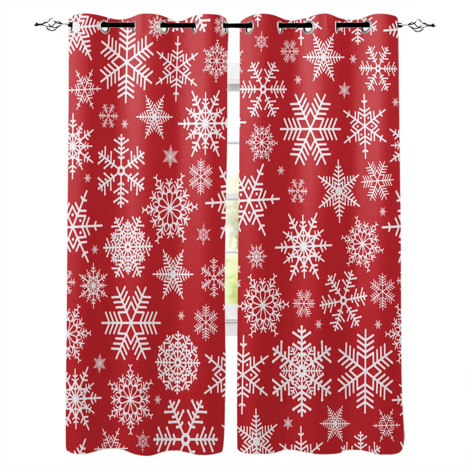 Santa Claus Christmas Decoration Christmas Blackout Curtains 3D Print Window Curtain Bedroom Living Room Decor Window Treatments