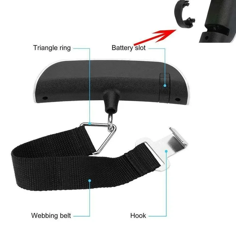 50kg 10g Digital Scale Electronic Balance Kitchen Luggage Hanging Scale Weight Suitcase Travel Scale Baggage Bag Weight Tool view 2