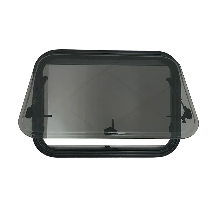 Caravan Side Windows for Trailer Campers 1300x550mm Aluminum Profile with Gauze Curtains,UV-resistant Glass,