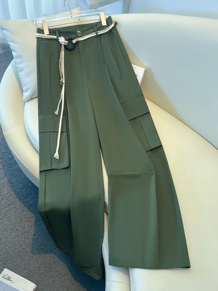 

Военные широкие брюки для спецодежды, женские летние тонкие спортивные брюки Qui Dry, свободные узкие повседневные прямые брюки