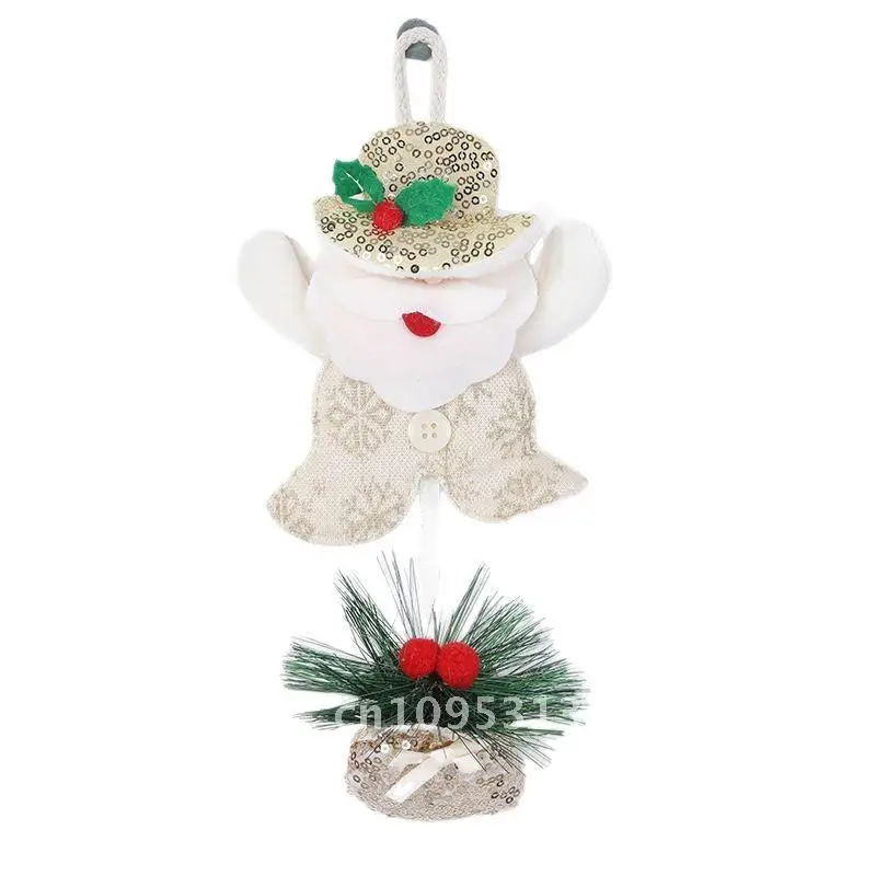 

New Santa Claus Fabric Pine Needle Pendant Holiday Scene Arrangement Christmas Tree Decorations Hanging Ornaments
