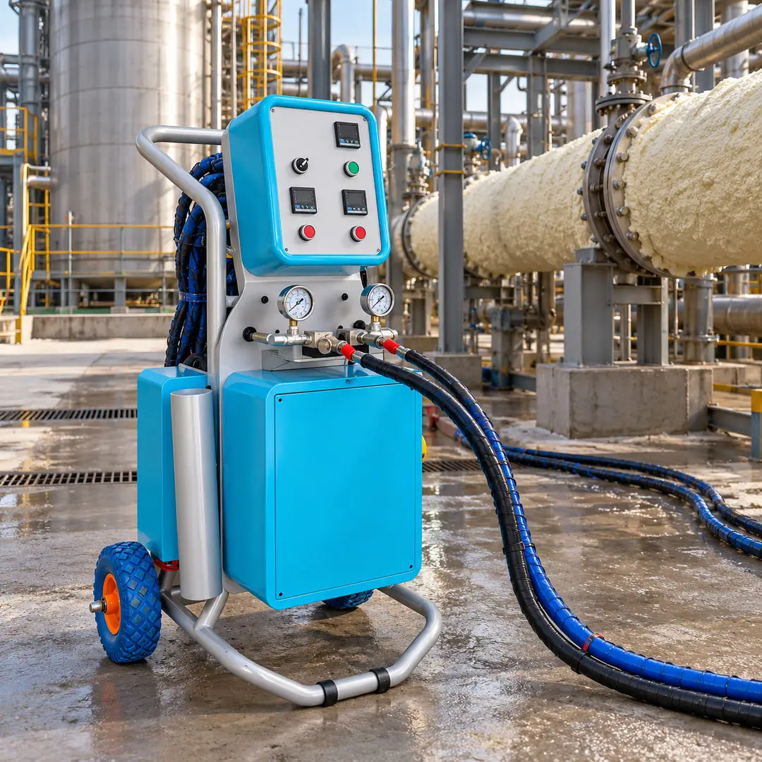 Even Coverage Durable Polyurea Spray Machine Customized Heated Hose Control Polyurea Spray Equipment for Pipeline Protection