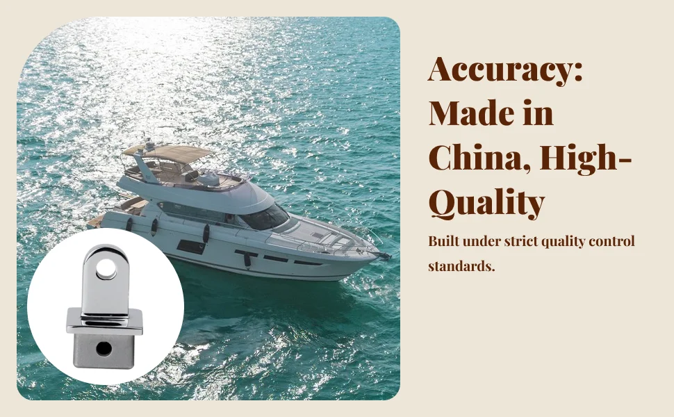 

Морской фитинг для бимини, квадратная трубка, торцевая крышка с проушиной, прочное оборудование для лодки из нержавеющей стали, простая установка для тента, яхты, каяка, каноэ