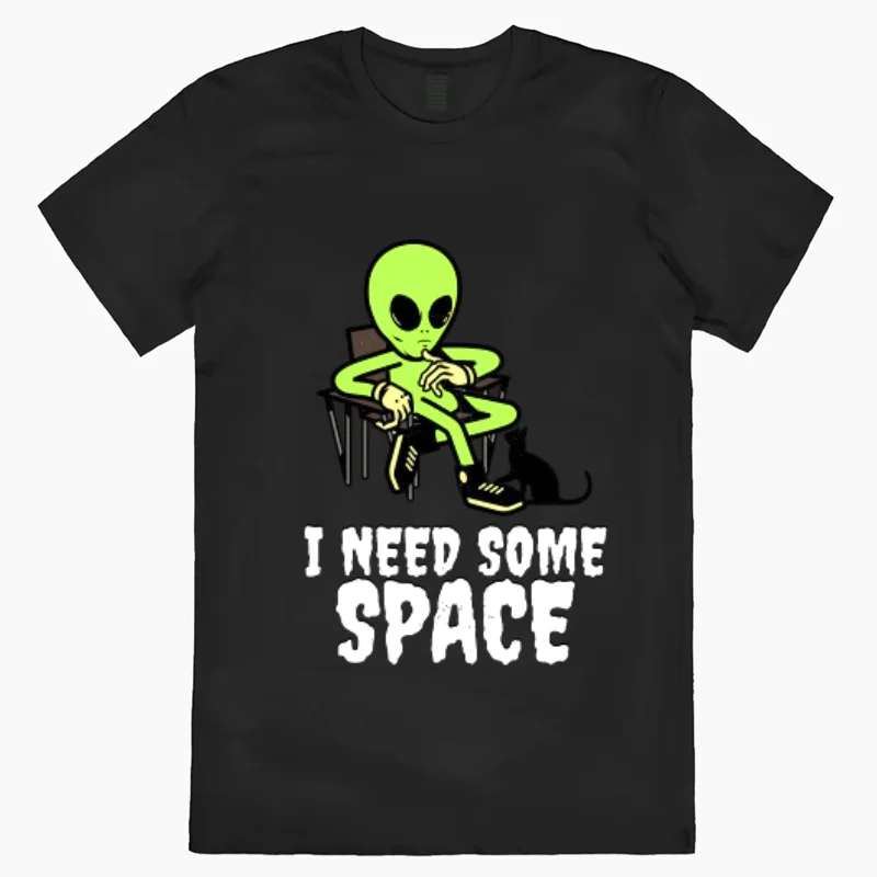 Women's Washed Black T-Shirt Summer New Y2K Oversized 2024 Cartoon Print Loose Top Funny Street Design Short Sleeve Men