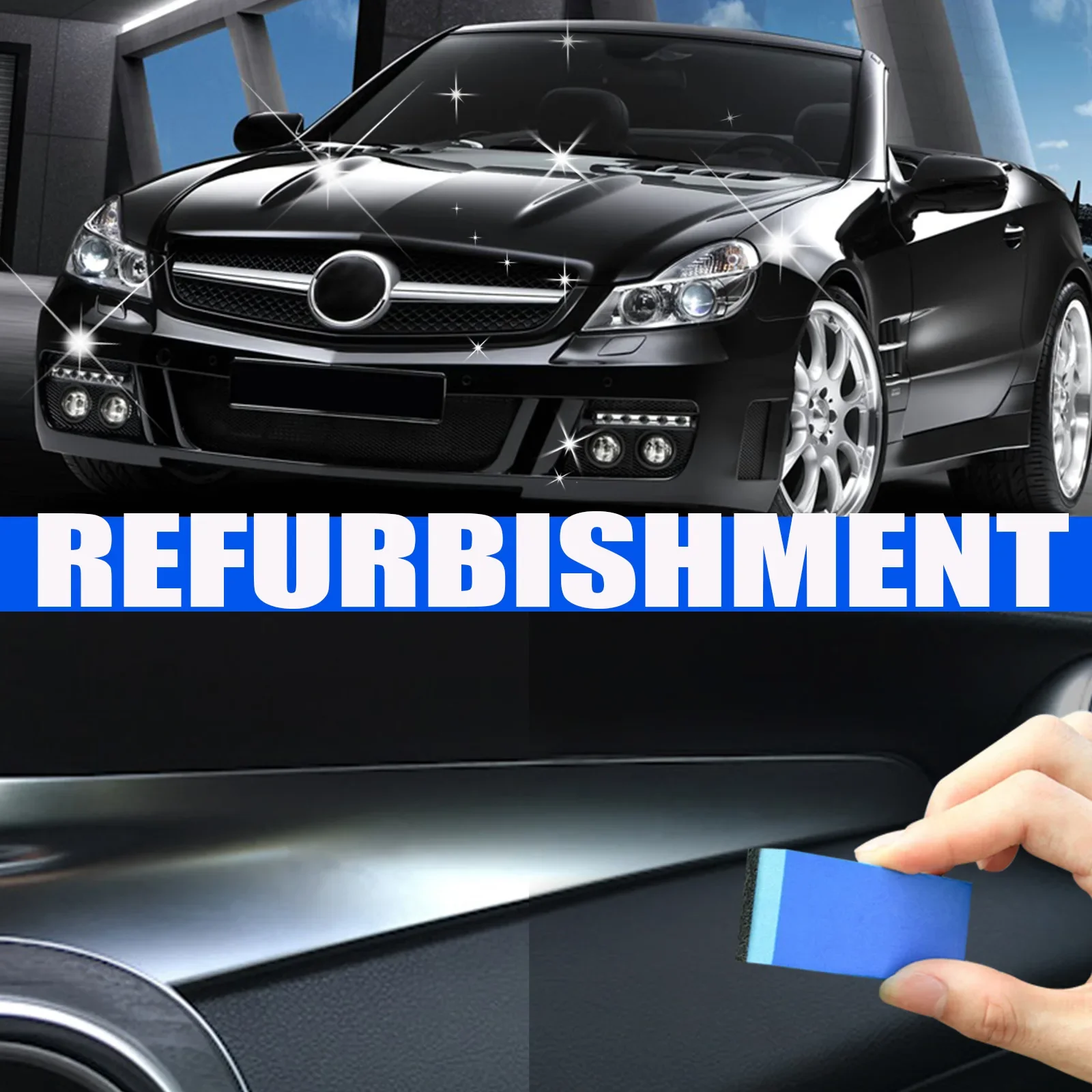 100ML Car Plastic Refresher Interior Leather Leather Seat Restorer Car Polishing and Repair Coating Car Wash Detailing Supplies