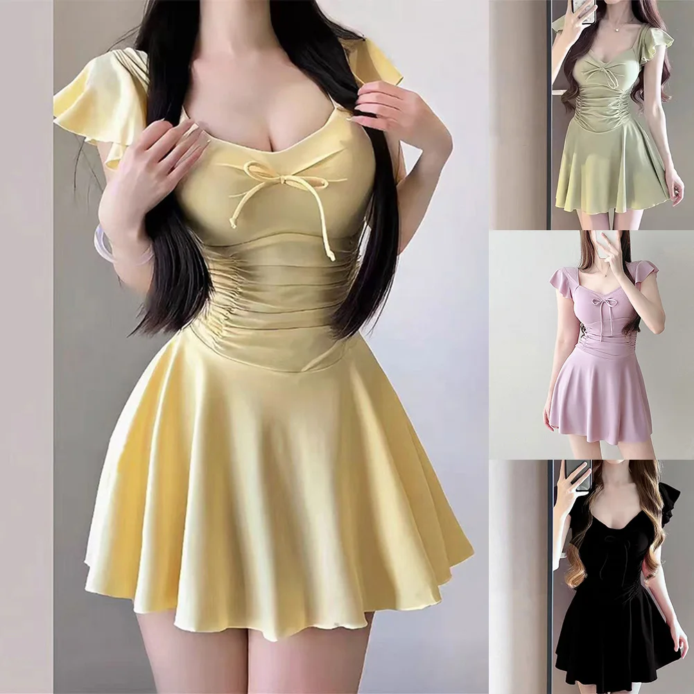 Summer Wear Swimsuit Dress Beach Swimwear Casual Style Microelasticity Party Dress Sexy Design Beach Pool Party Dress