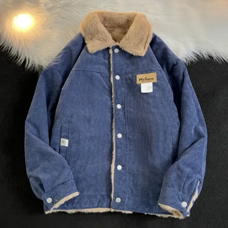 Vintage corduroy padded jacket loose casual fashion padded jacket top