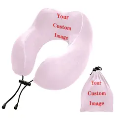 U Shaped Memory Foam Neck Pillows Soft Travel Pillow Massage Neck Pillow Sleeping Airplane Pillow Cervical Healthcare Custom