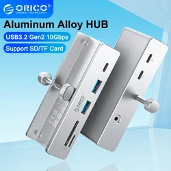 ORICO USB HUB with Power Super High Speed Expansion USB 3.1 5Gbps 10Gbps Transmission Suitable Support SD/TF Card for PC laptop