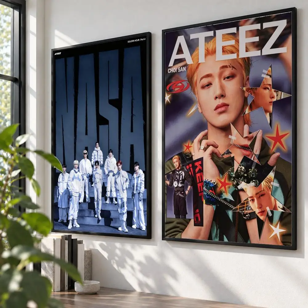 music ATEEZ Poster HD Poster Self Adhesive Waterproof Wall Art Print Bedroom Living Room Modern Decor Gift