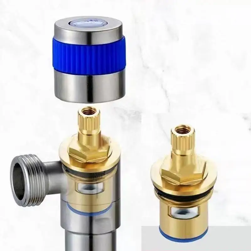 

Сердечник клапана крана, универсальный медный 4-точечный быстрооткрывающийся сердечник крана, треугольный клапан, одинарные керамические аксессуары для горячей и холодной воды