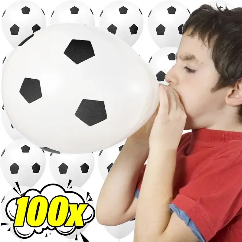 12inch Football Balloons Latex Inflatable Soccer Balloon Kids Toys Birthday Decoration Sport Theme Football Fans Party Supplies