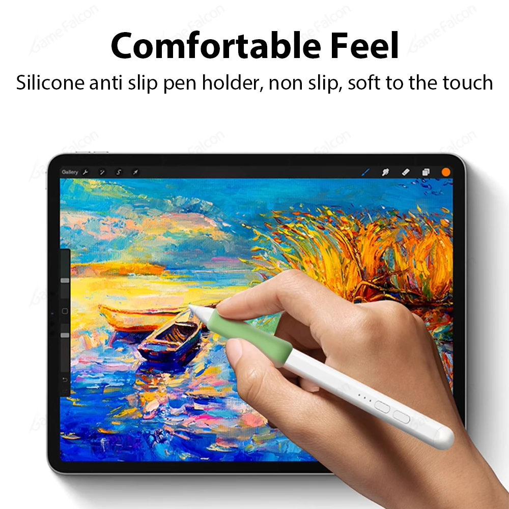 غطاء سيليكون لقلم شاشة تعمل باللمس ، مقاوم للصدمات ، مضاد للخدش ، مانع للانزلاق ، غلاف واقي ، حقيبة قبضة ، قلم ، قلم أبل 1 ، 2 #6