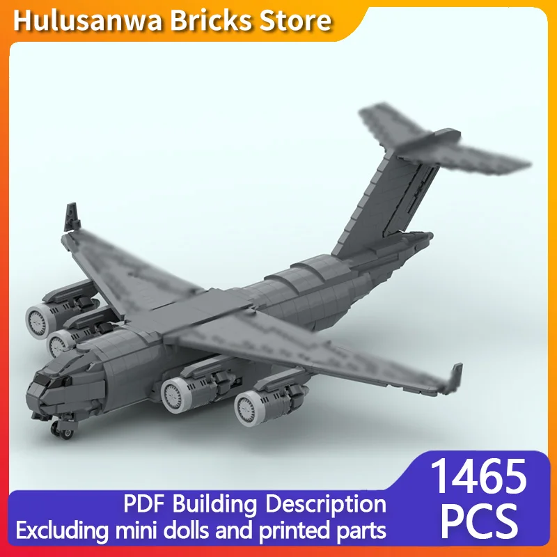 

Модель транспортного самолета C-17, конструктор MOC, военная техника, модульные технологичные подарки, набор для сборки, детские игрушки, праздничный подарок