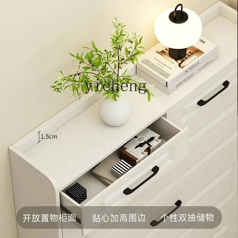 1with drawers at the door of the home, the new ultra-thin tipping bucket shoe cabinet is extremely narrow