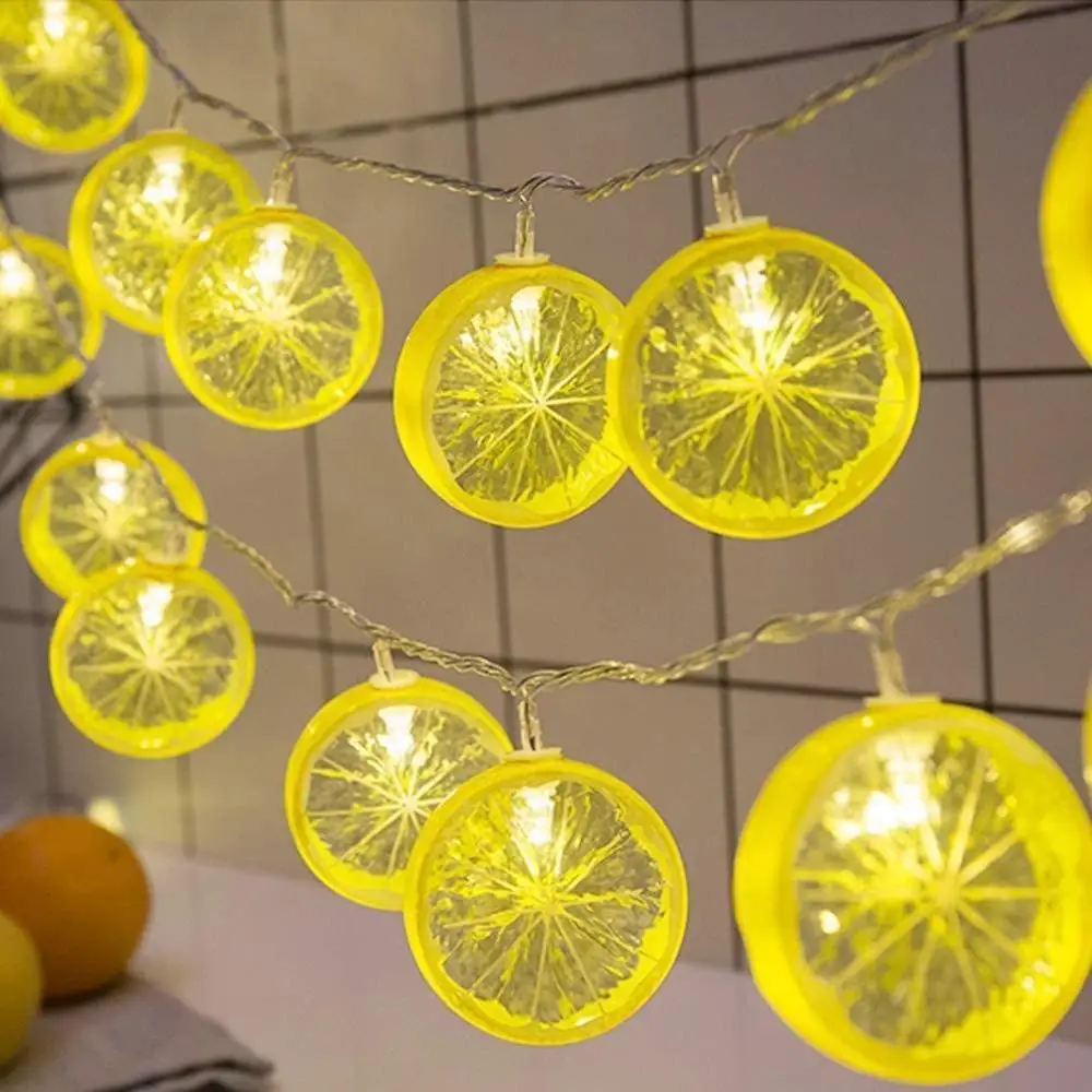 Lemon 20 LED Fairy Light Outdoor Hanging Lamp String Lights For Holiday Christmas Party Waterproof Fairy Lights Garden Garland