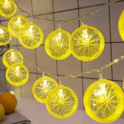 Lemon 20 LED Fairy Light Outdoor Hanging Lamp String Lights For Holiday Christmas Party Waterproof Fairy Lights Garden Garland