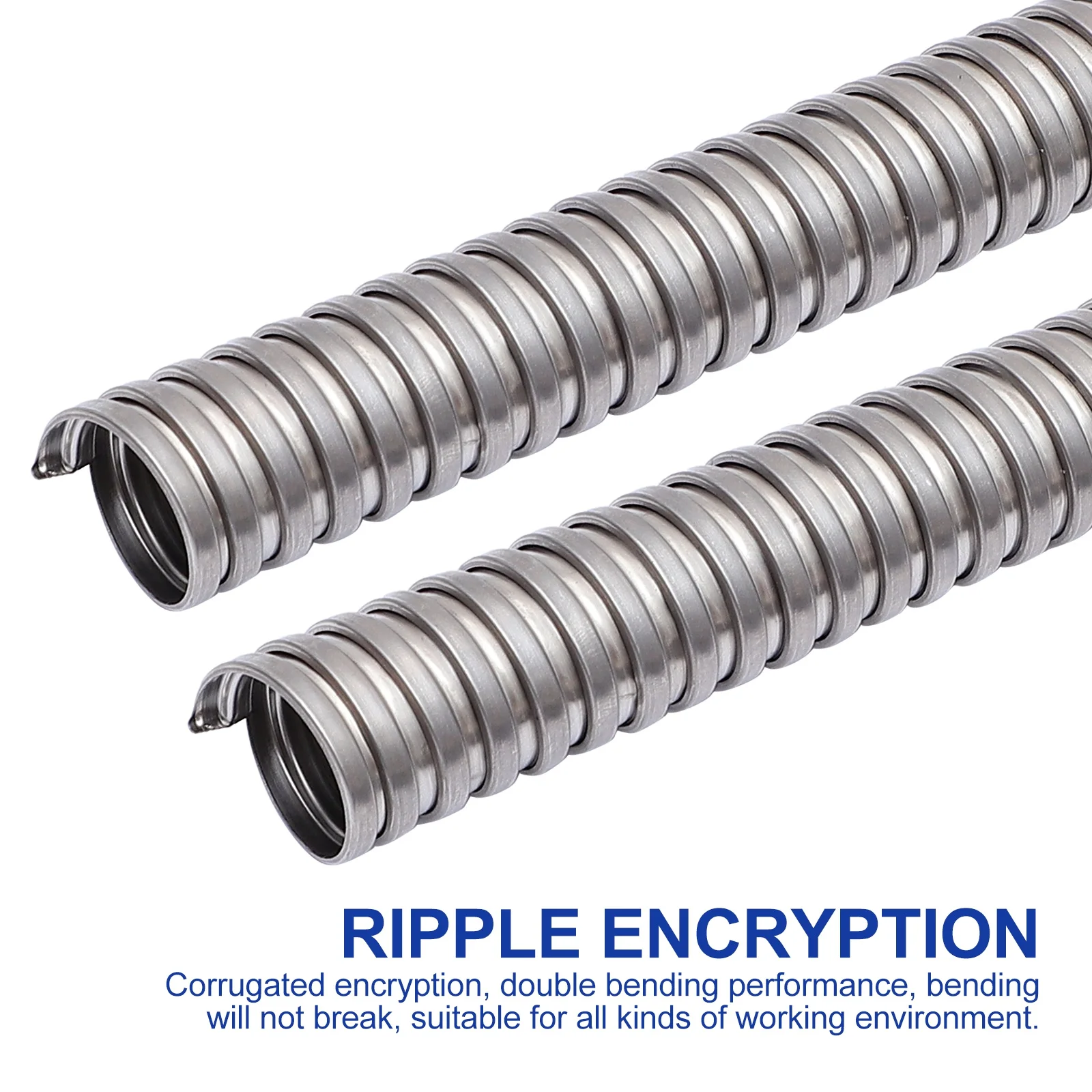 

304 Stainless Steel Cable Sleeve Protector Flexible Metal Hose Cord Cover For Home Office Computer Cable Management Wire