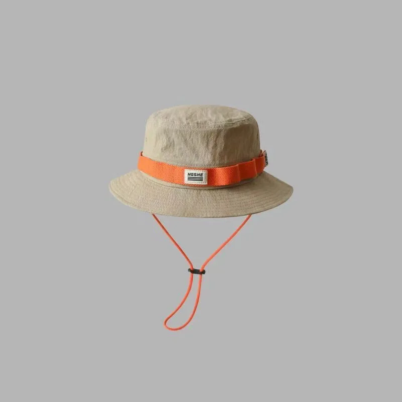 Summer Sunshade Bucket Hat Japanese Women Men Wide Brim Fisherman Cap Outdoor Outing Camping Panama Basin Cap