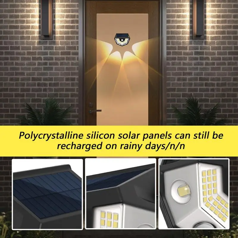 

Outdoor Solar Wall Lights Waterproof Outdoor Wall Lights Body Induction Lighting Garden Decoration For Camping Driveway Walkway