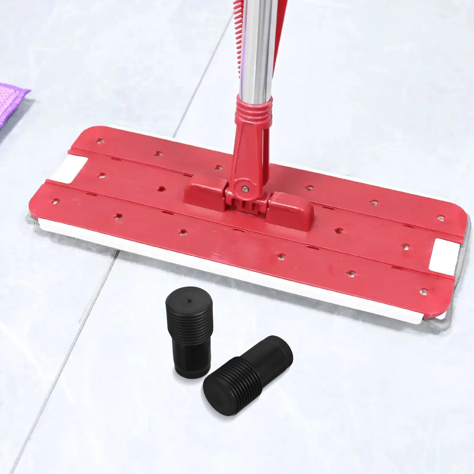 

2Pcs Easy Install French Threaded Pole Head for Straight Telescopic Rods Mop Broom Toilet Brush Adapter 22Mm Reusable Plastic