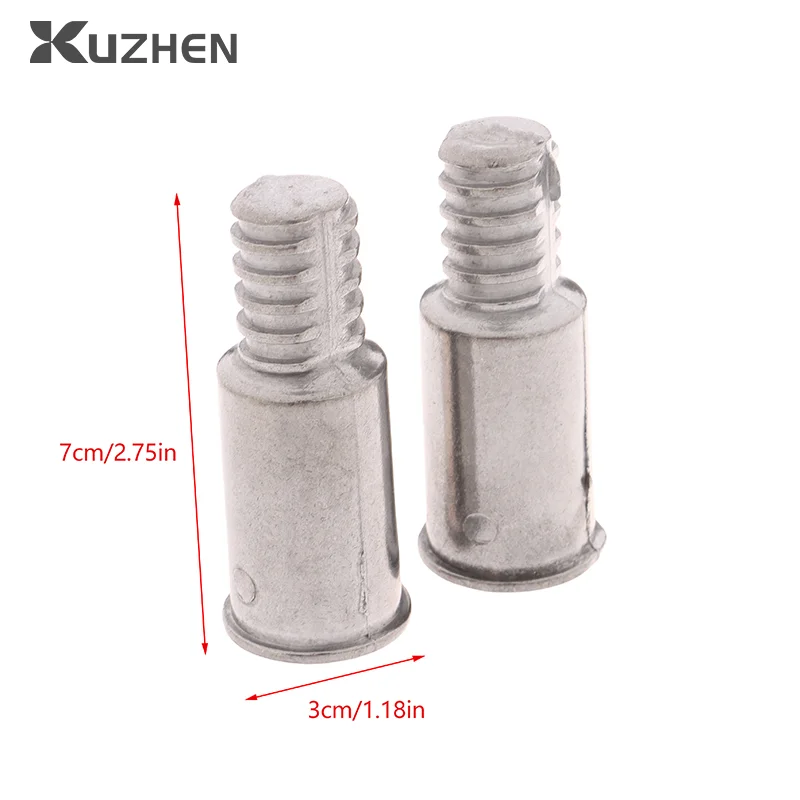 2pcs Broom Extension Pole Adapter Tips Metal Threaded Handle Tips End Adapter Repair Kit Connector Handle Extension