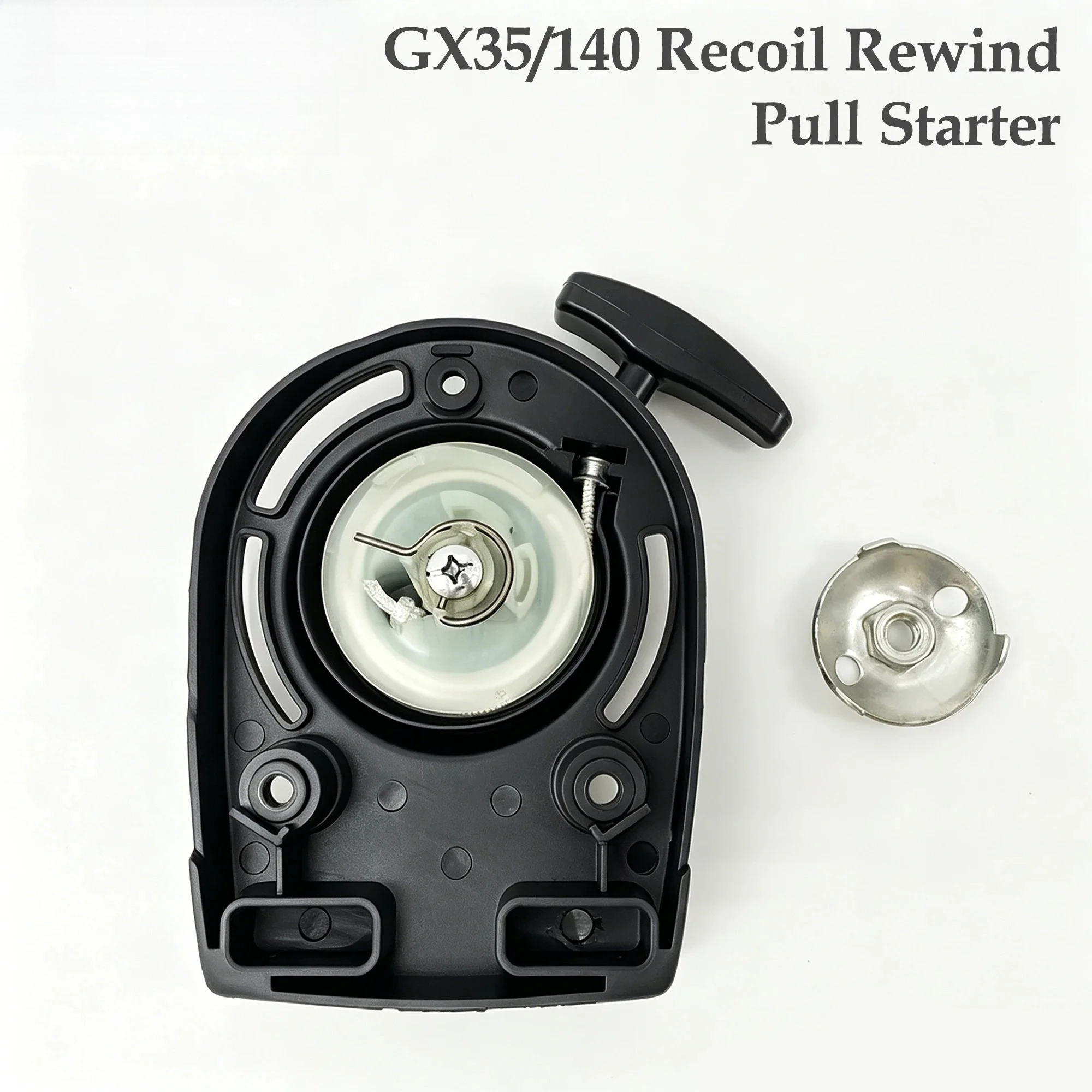 For Honda Engine Lawn Mower Grass Trimmer Wire Steel Starter with Pulley GX35 140 Recoil Rewind Pull Starter Fits
