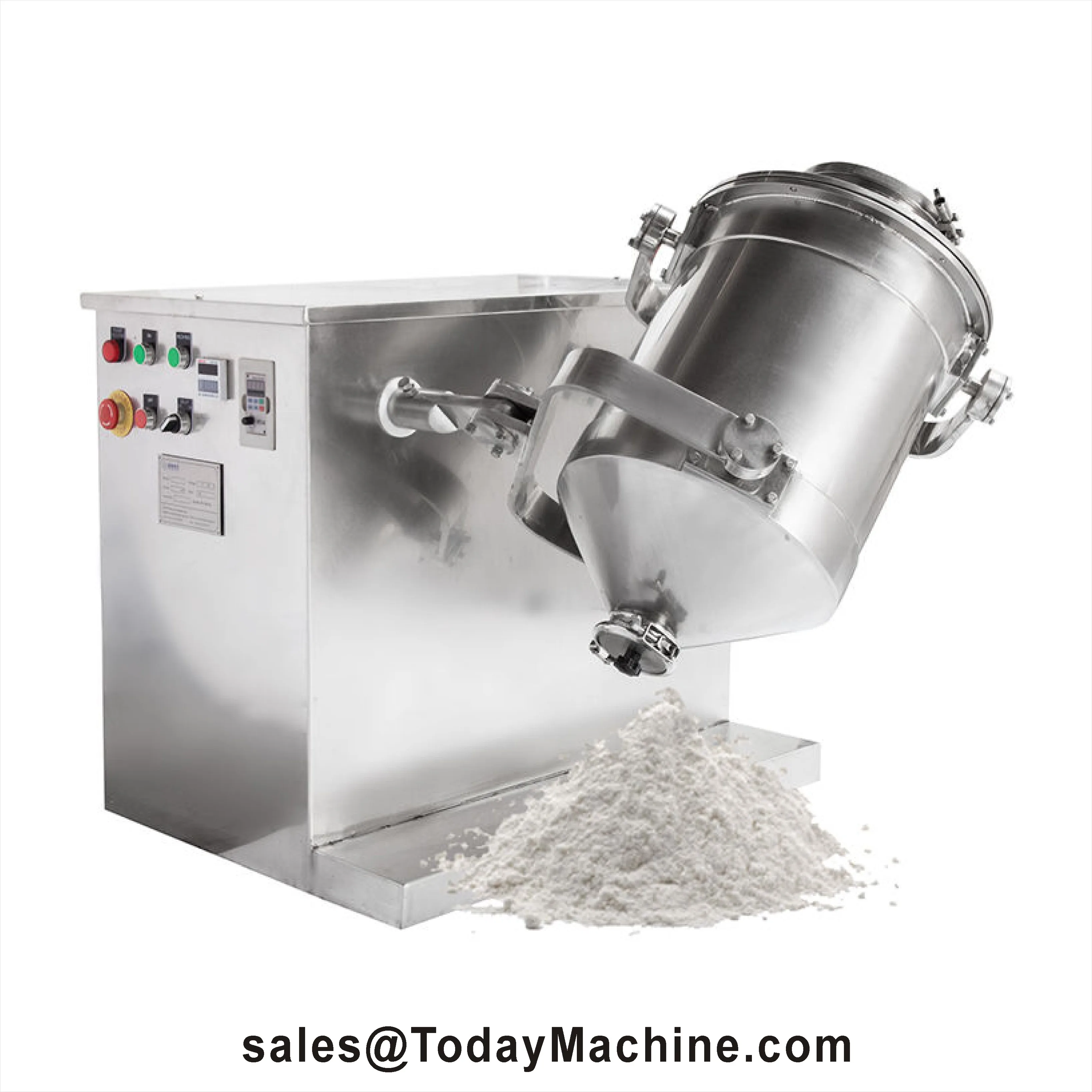3D Swing Rotating Drum Three Dimensional Stirrer Blender Powder Mixer for Flour Herbs Additive