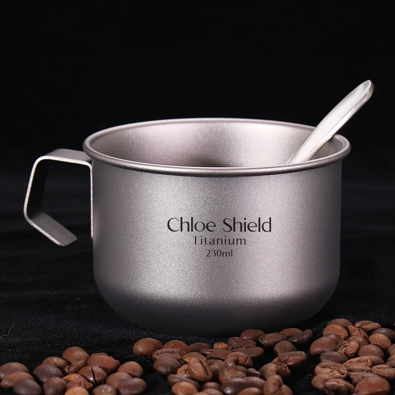 

KouDun Pure Titanium Water Cup Coffee Cup mat Small Capaci Portable Office Home Tea Cup Mug Outdoor Cam Travel Gear