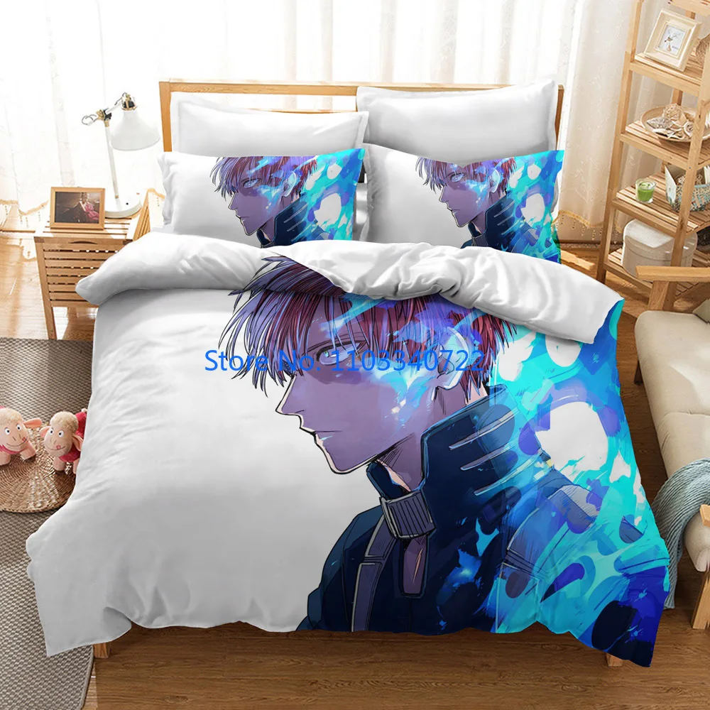 

3d My Hero Academia Bedding Set Cartoon Duvet Cover Set 3D Print Comforter Cover Bedclothes for Boy Girl Sets Bedroom Decor