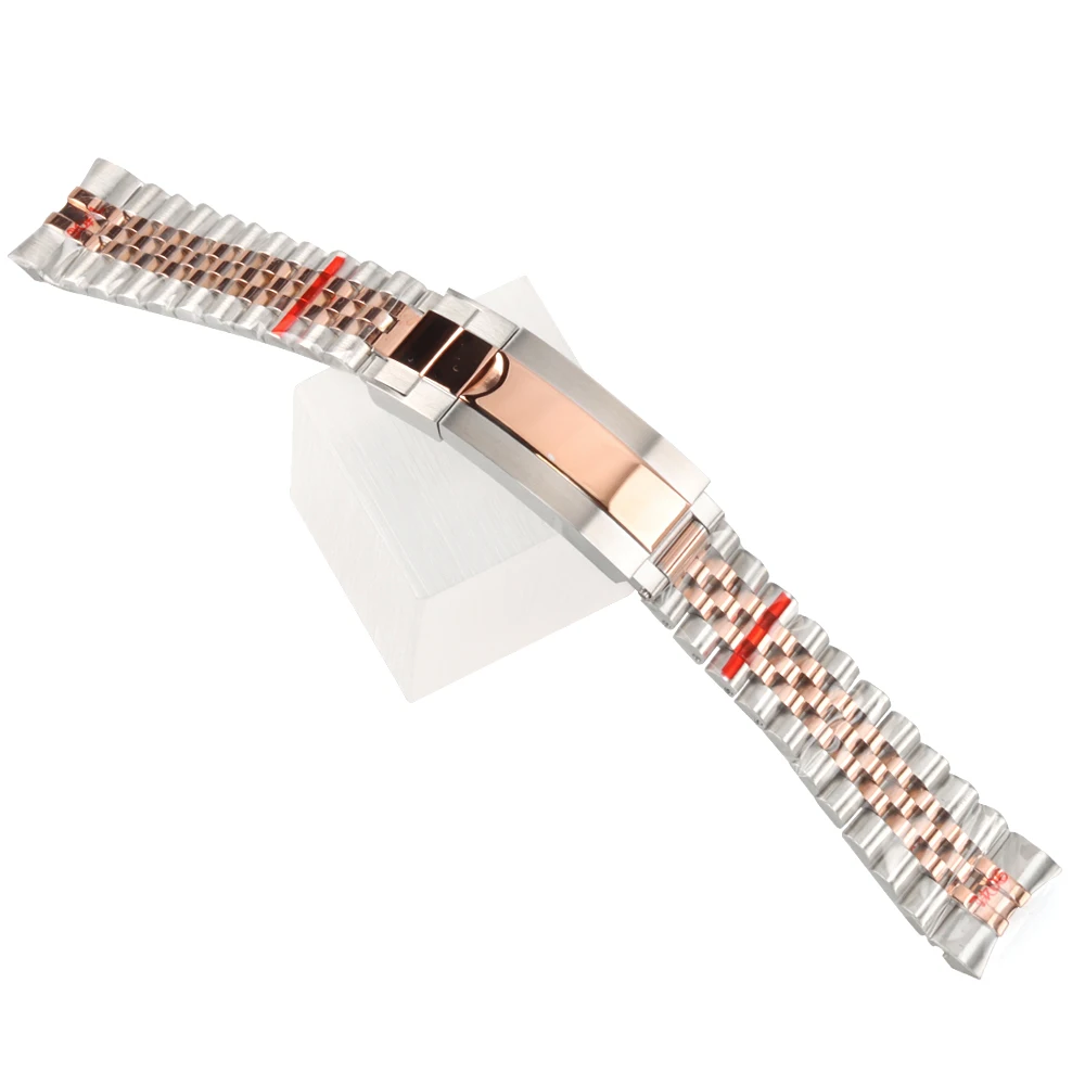 NH35 20mm Watch Strap 316L Stainless Steel Jubilee Bracelet Fit Seiko SUB Datejust NH35 Case Mod Parts Replacement Accessories