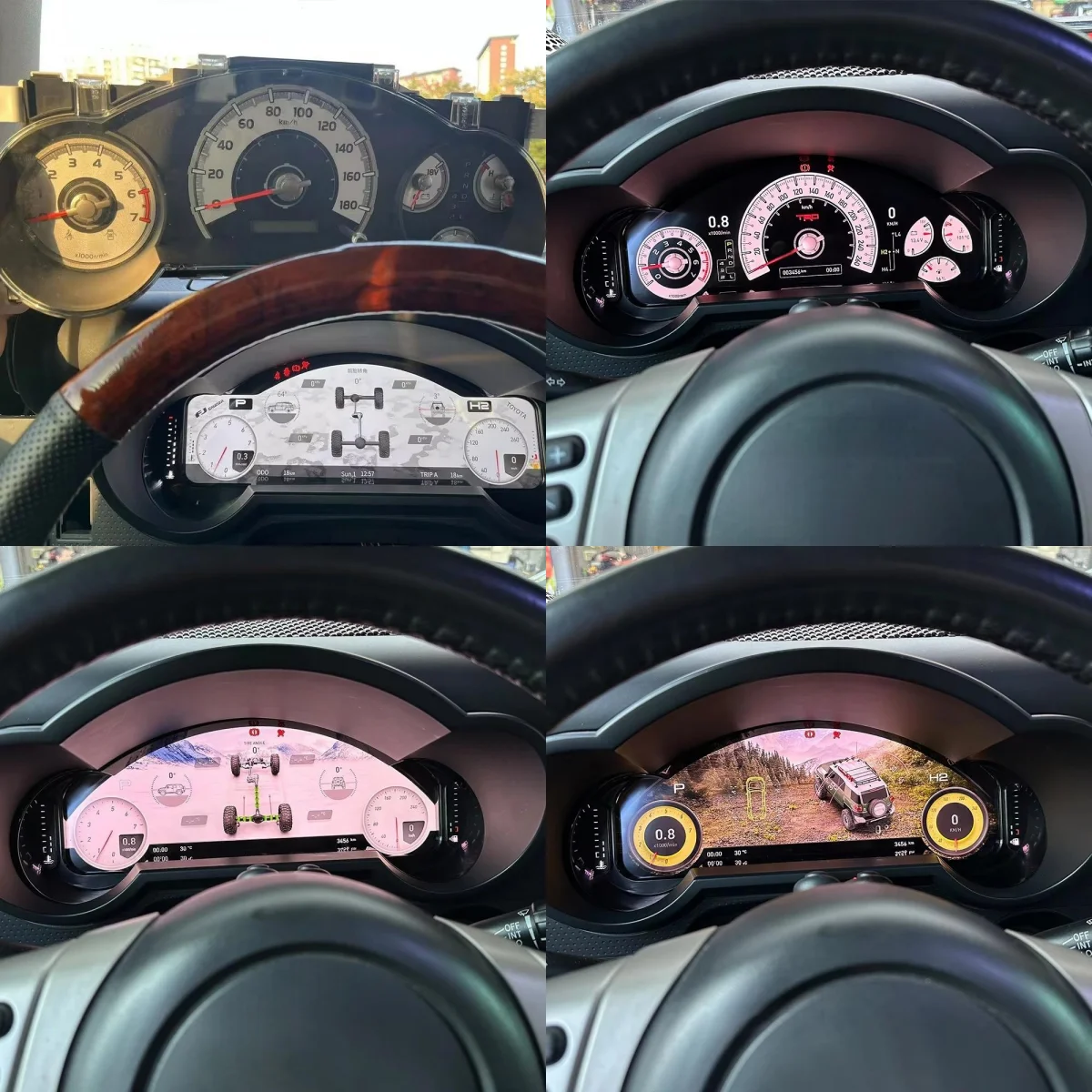 Auto Gauge Linux system Car dashboard For Toyota FJ Cruiser 2008~2023 Digital LCD Cluster Car Digital Dashboard Panel Carplay