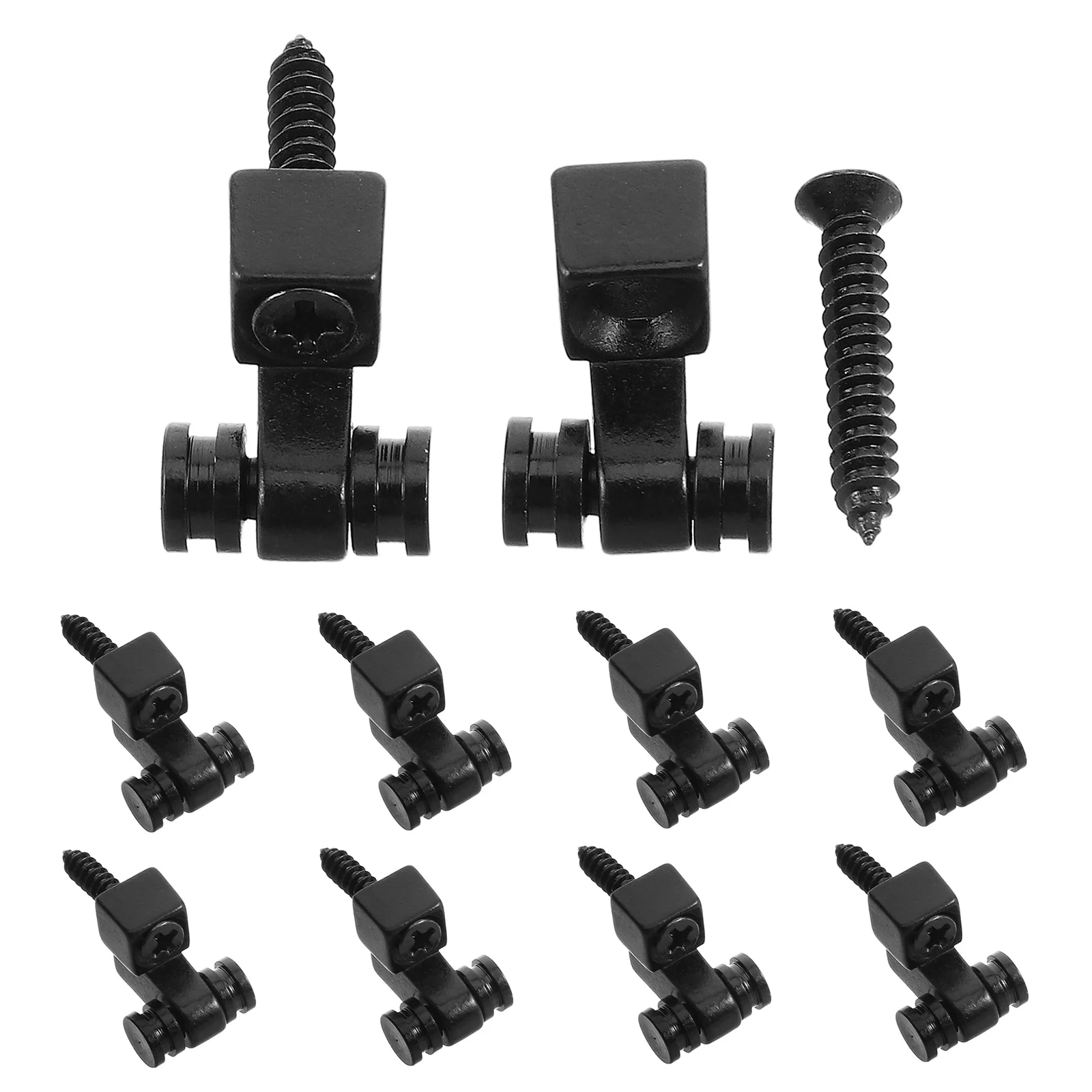 

10Pcs Black Electric Guitar Roller String Retainers Stable Tuning Guitar Trees Headstock Parts Accessories String Guide