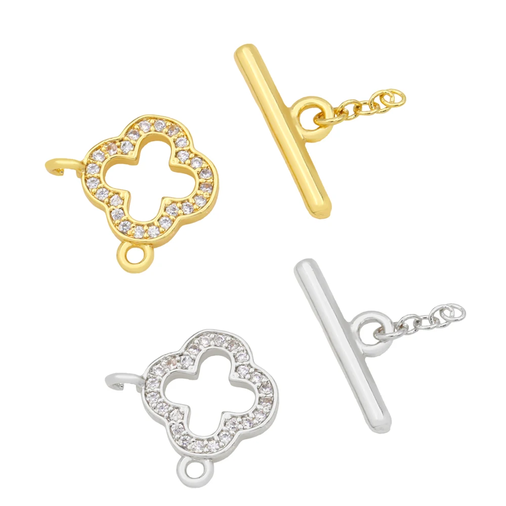 Image of OCESRIO Kleine Clove Verschluss Schmuck Stecker Echtem Gold Überzogene Messing Komponenten für Schmuck Machen cnta068