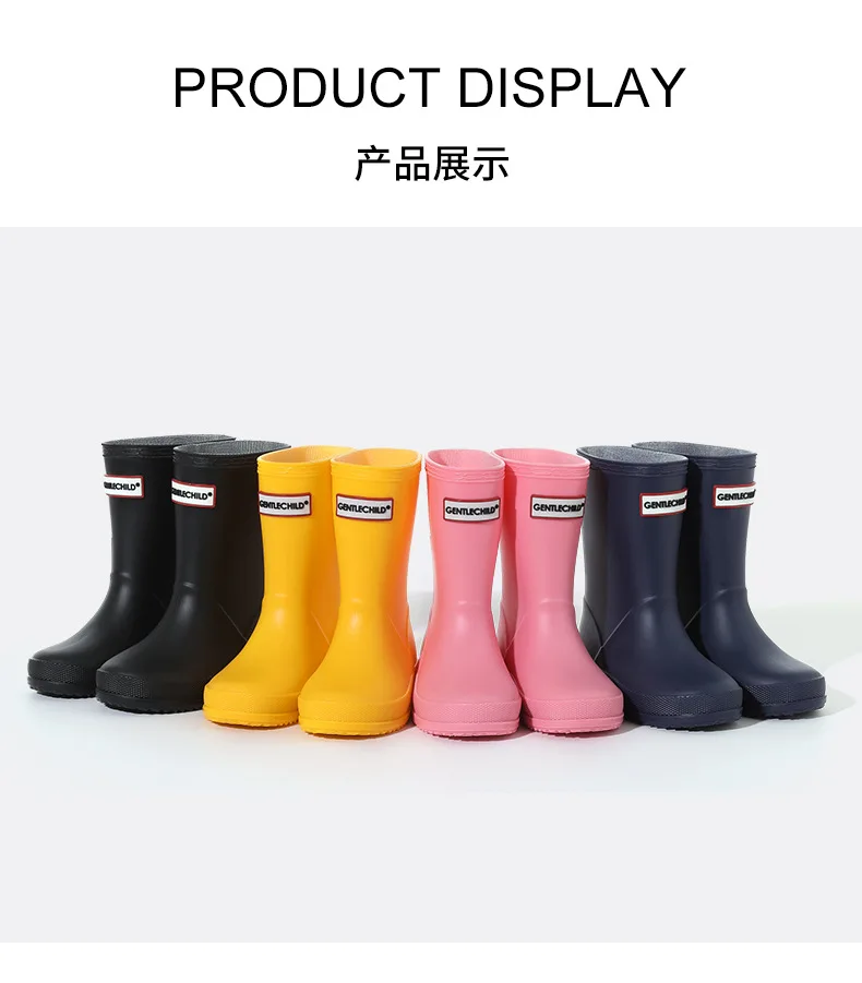 Kinder-Regenstiefel, mittelhohe Stiefel, Gummisohlen, für Jungen und Mädchen, rutschfest, wasserdicht, Freizeit-Gartenschuhe, für Babys, zum Spielen im Freien und im Wasser. – Detail 14