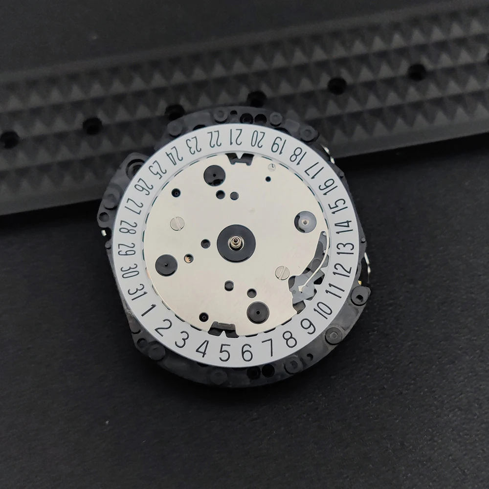 Japan Original VD31 Quartz Movement Dual Time 24 Hours VD31B Mod Replace Mechanism Date at 6H with Battery