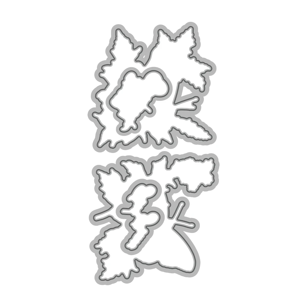 Mangocraft Butterfly & Flowers Leaves Cutting Dies Clear Stamp DIY Scrapbooking Metal Dies Silicone Stamp For Cards Albums Decor