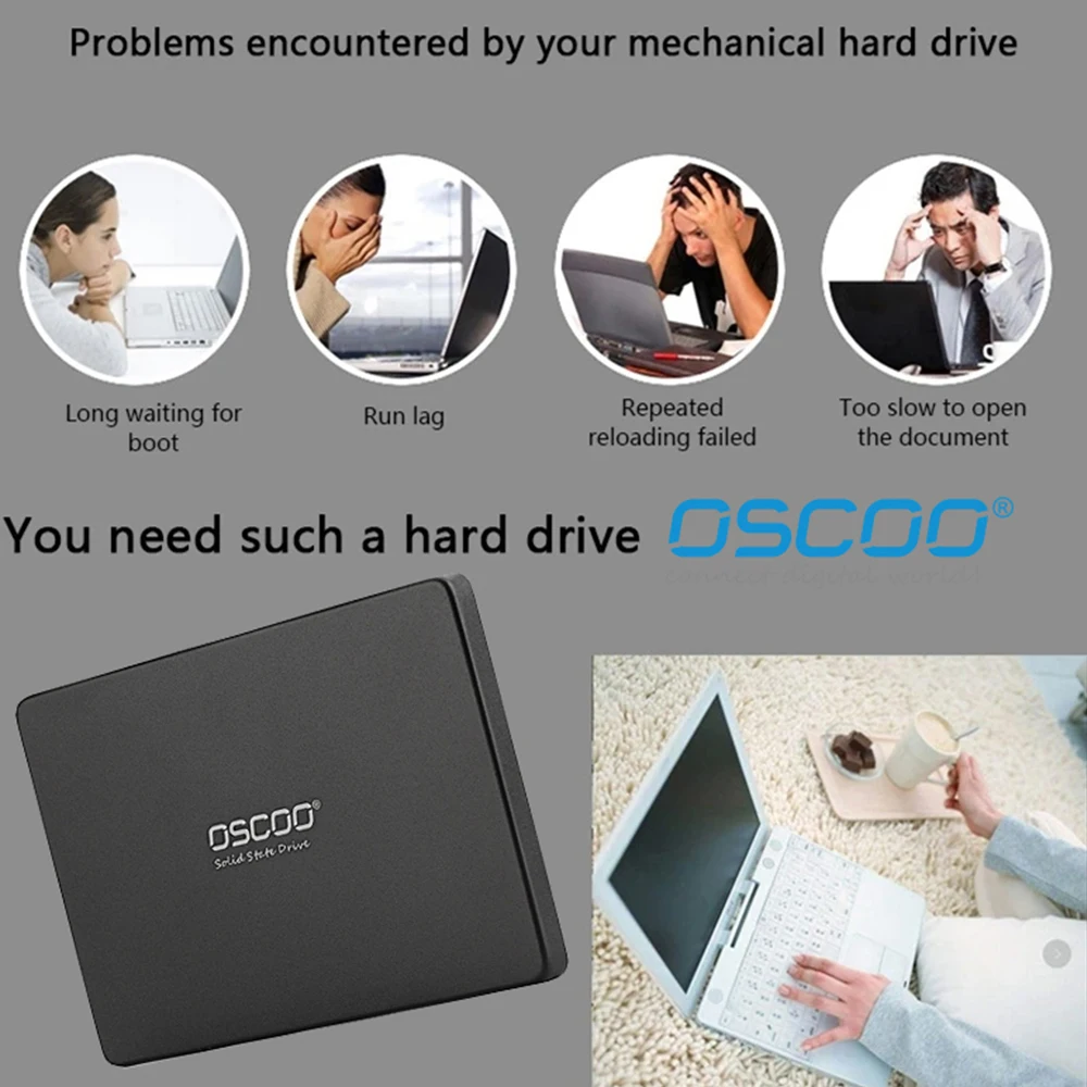 Disco duro interno SSD sata3 para ordenador portátil, HDD 2,5, 128GB, 256GB, HD, SATA