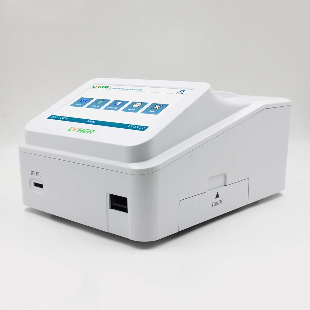 

CE Certification POCT Dry Fluorescence Immunoassay analyzer Rapid Diagnostic Reader