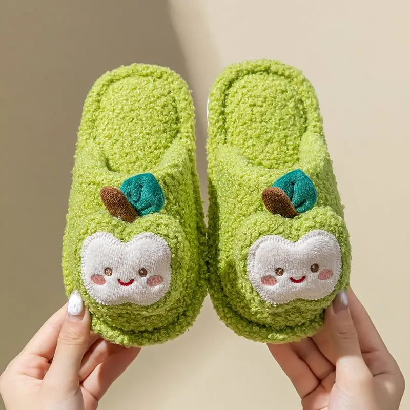

Cute Princess Cotton Baby Girl Indoor Non Slip Slippers for Toddler Girls Warm Fluffy Home Footwear Autumn Winter Slippers