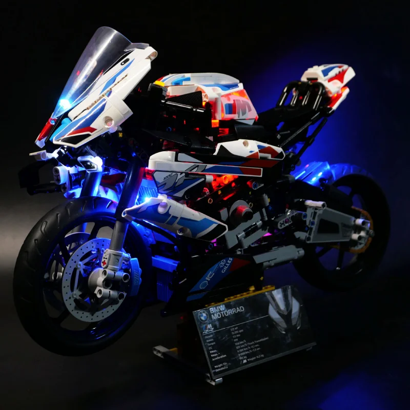 DIY LED Light Kit for 42130 BMW M1000 RR Motorcycle Building Blocks |   Remote Control Lighting Set (Model Not Included)