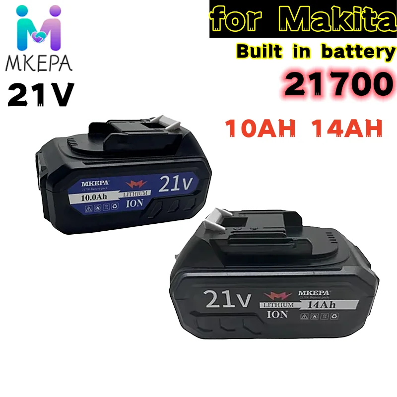 21V 14AH 21700high-power durable lithium battery, charger, suitable for Makita 21V series electric tool high voltage water gun