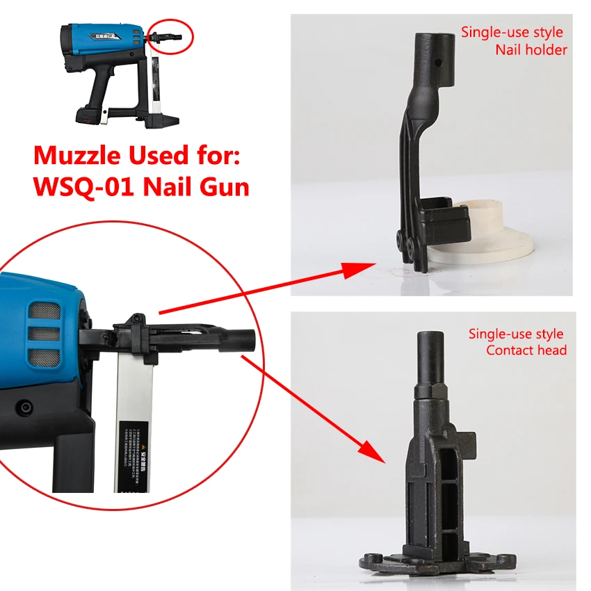 

WSQ-01 Pneumatic Nail Gun Muzzle Contact Head Nailing Base Nailer Stapler Muzzle Pneumatic Tool Parts Nail Gun Nozzle Muzzle